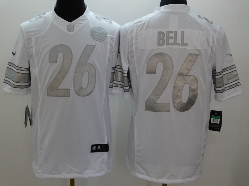 Men's Pittsburgh Steelers LeVeon Bell #26 White Jersey